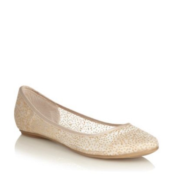 Sparkly Gold Ballet Flats